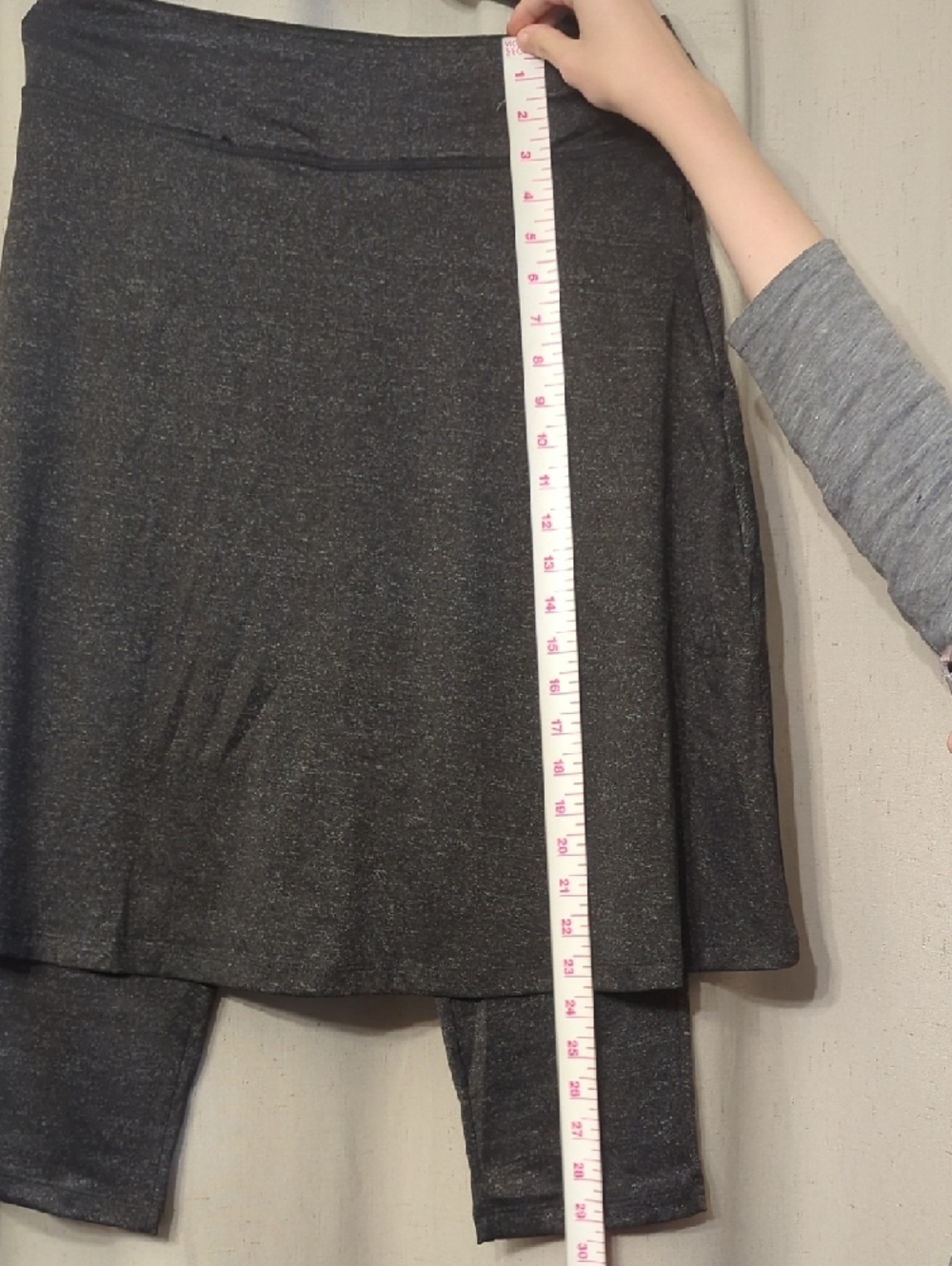 Women's Heathered Gray Skirt with Attached Leggings - Picture 5 of 7